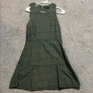 GAP Dark Green Eyelet Mini Dress
